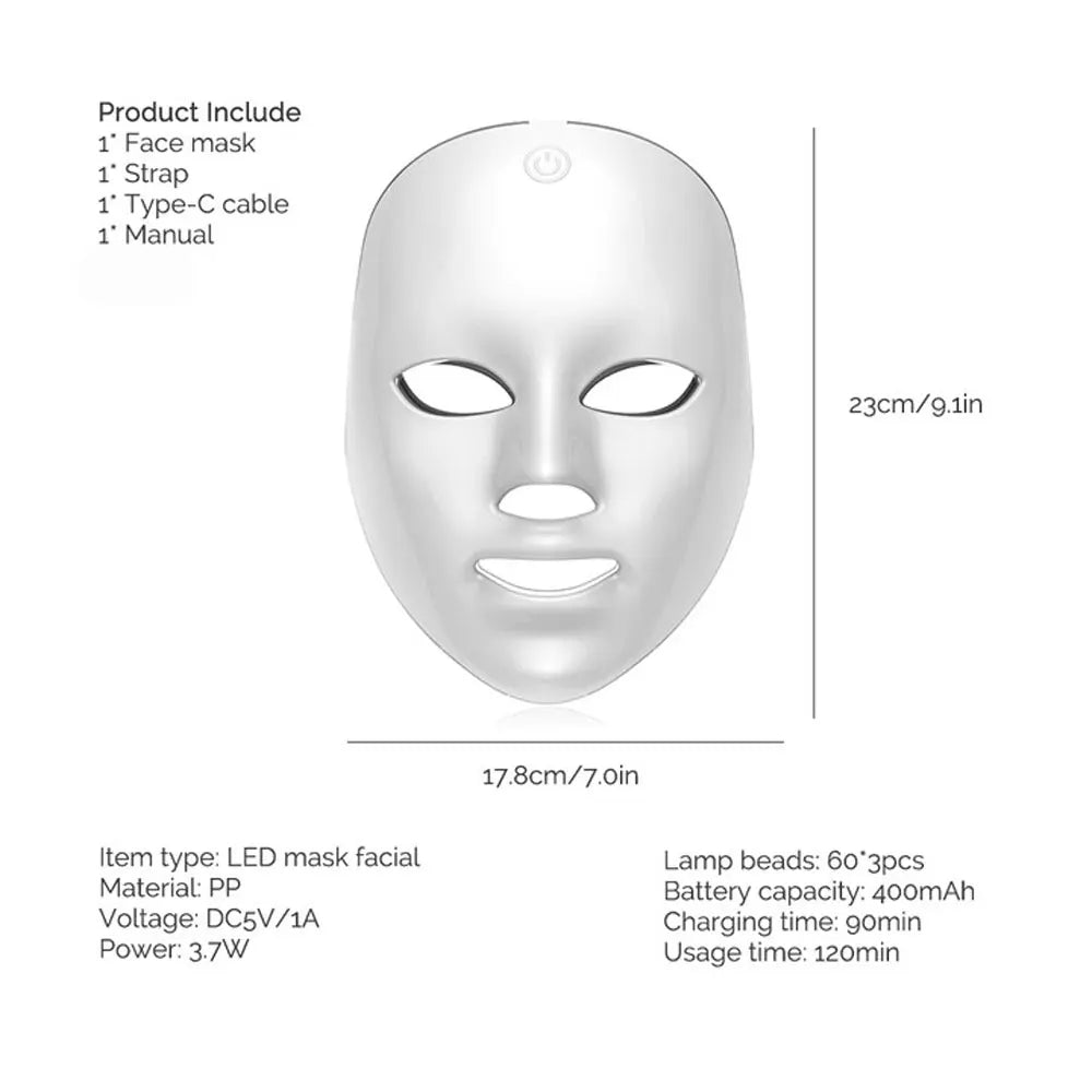 7 Color LED Face Mask – Professional Photon Skin Therapy