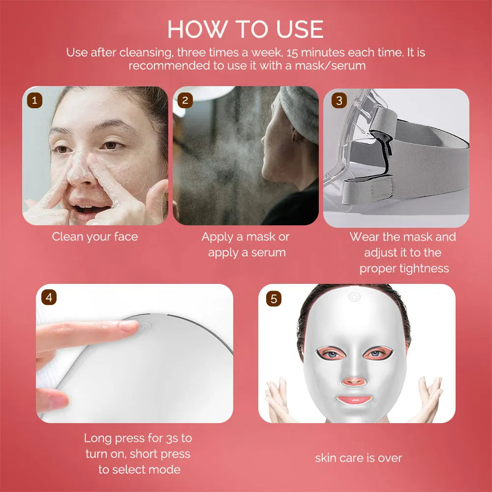 7 Color LED Face Mask – Professional Photon Skin Therapy
