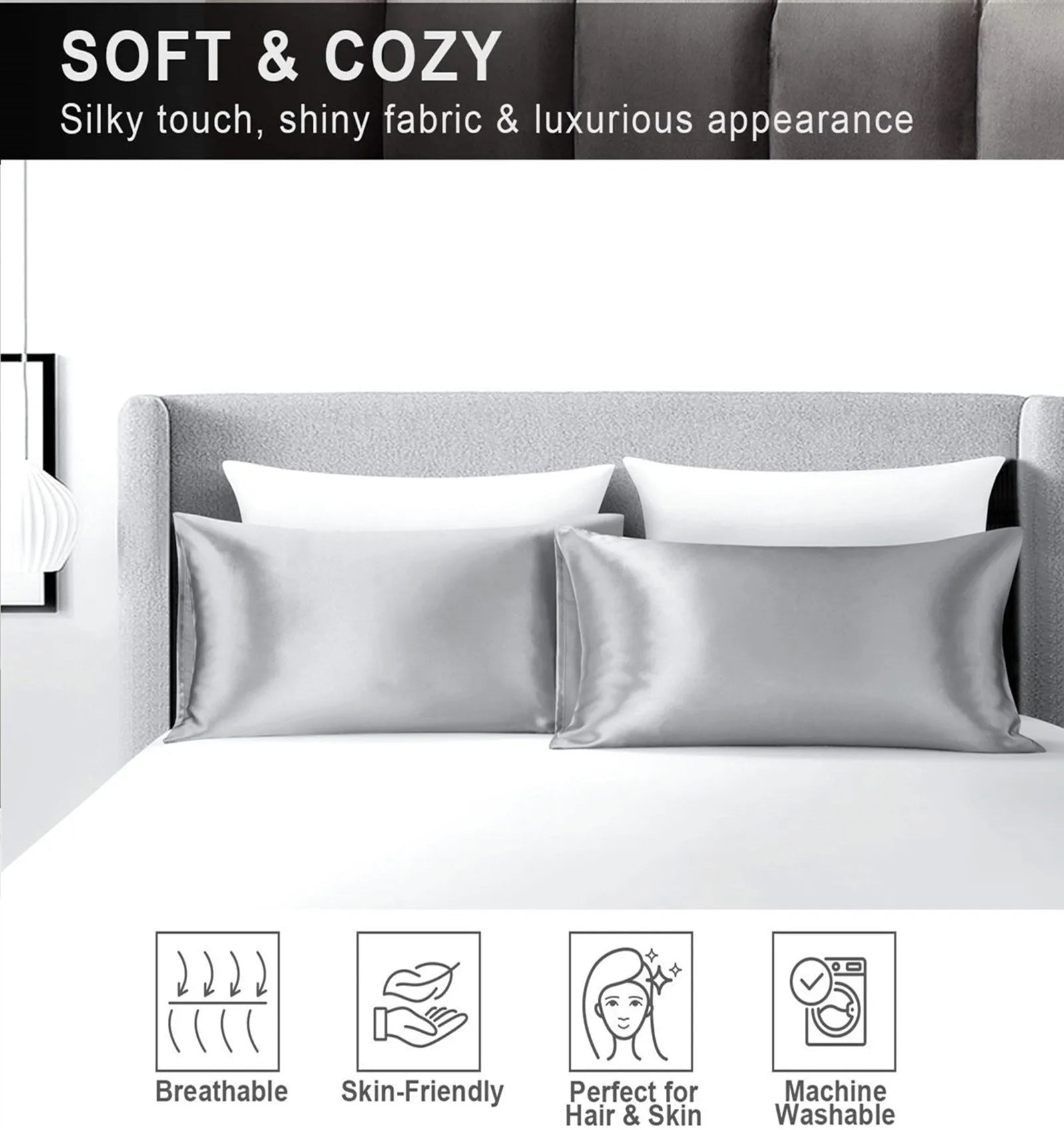 Luxury Satin Pillowcase – Silky Smooth Sleep for Hair & Skin