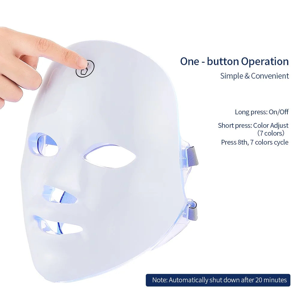 7 Color LED Face Mask – Professional Photon Skin Therapy