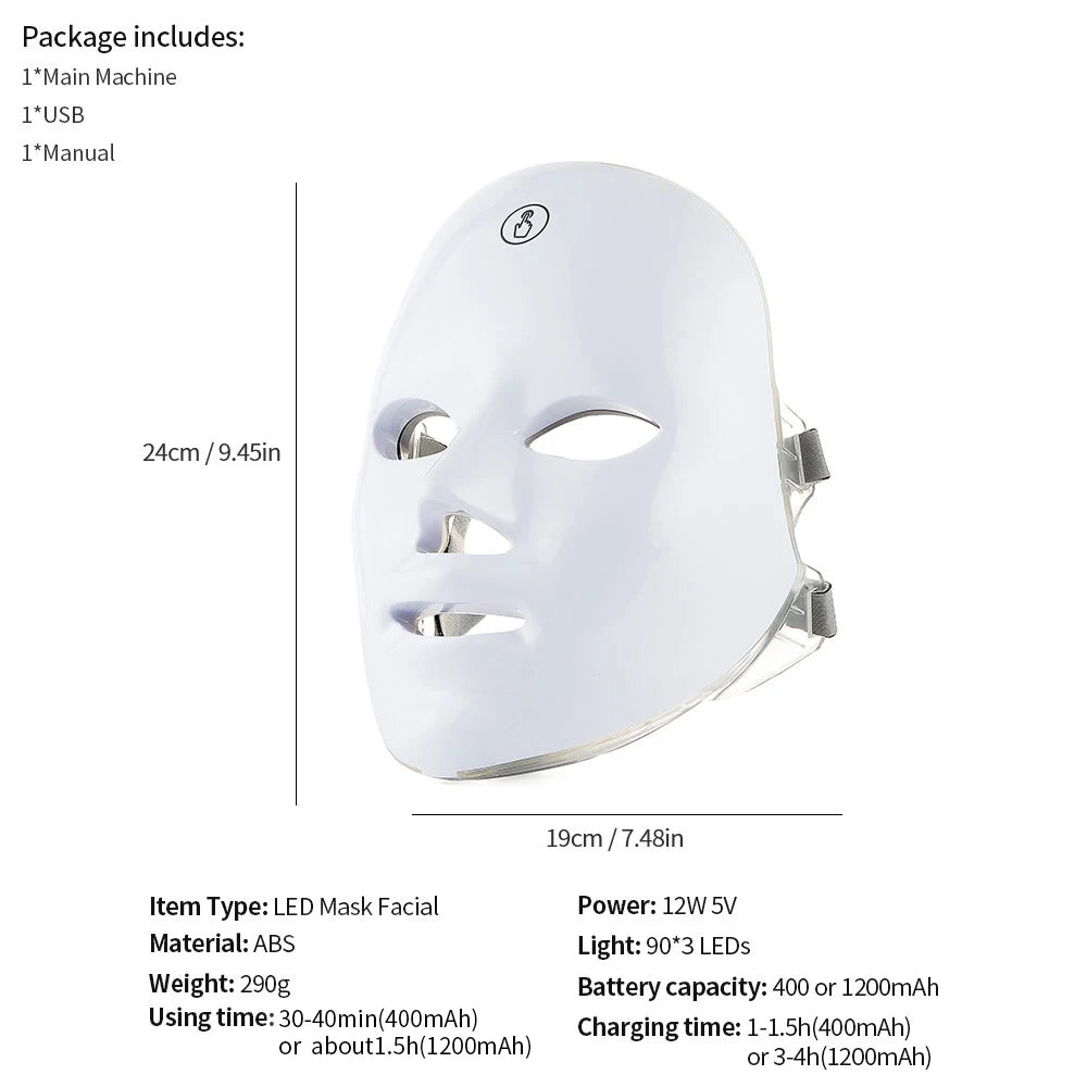 7 Color LED Face Mask – Professional Photon Skin Therapy