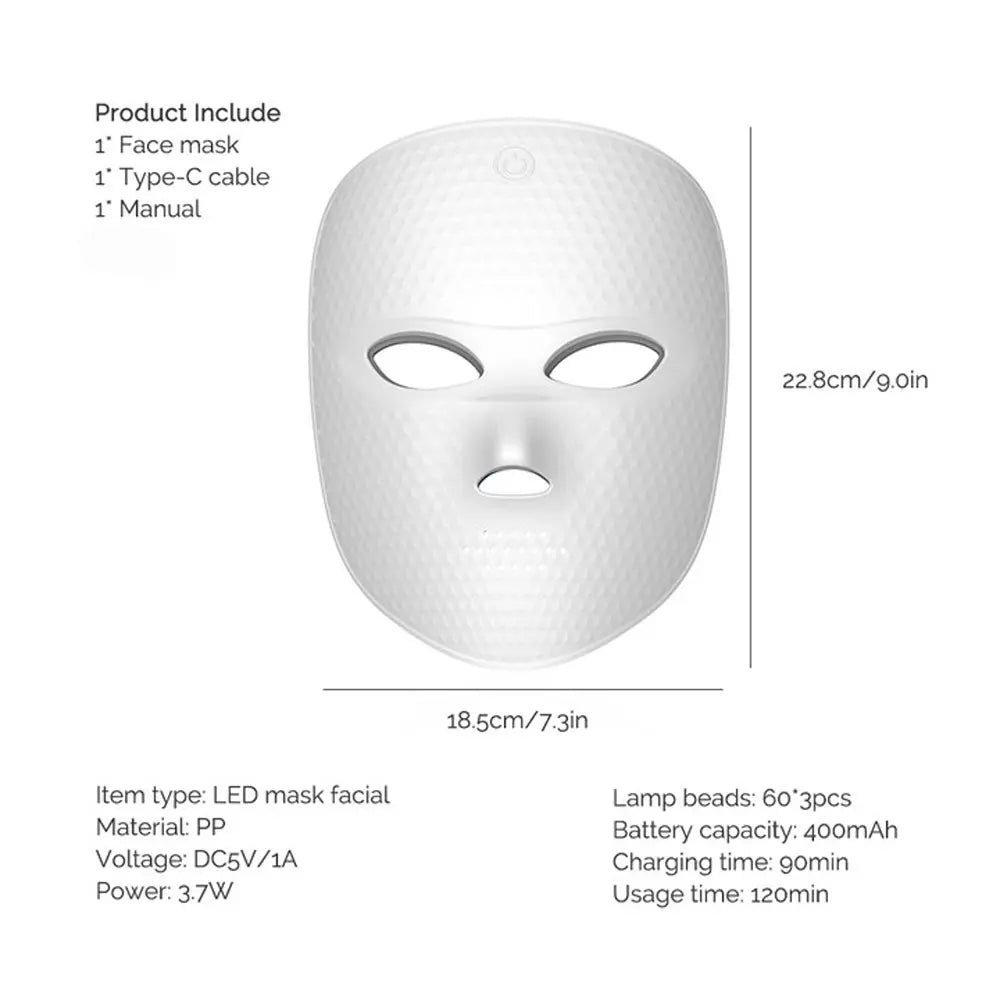 7 Color LED Face Mask – Professional Photon Skin Therapy