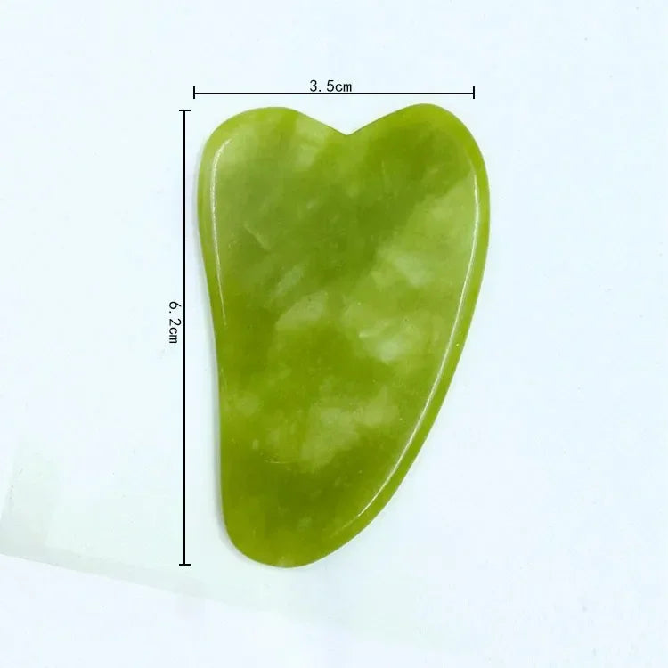 Jade Gua Sha Roller Set – Natural Stone Face Massager