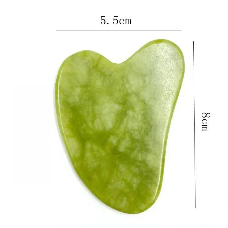 Jade Gua Sha Roller Set – Natural Stone Face Massager
